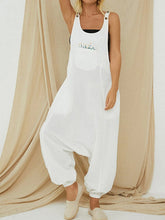 Load image into Gallery viewer, Cotton Linen Wide Legs Simple Women's Jumpsuits
