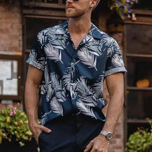 Load image into Gallery viewer, Print Lapel Resort Beach Men's Tops
