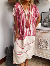 Load image into Gallery viewer, Women's Contrast Color Loose Long Dress
