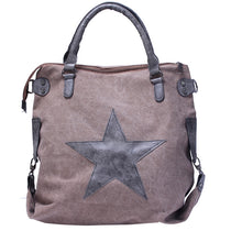 Load image into Gallery viewer, Washed Canvas Pentagram Shoulder Bag Diagonal Bag
