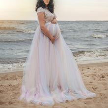 Load image into Gallery viewer, Maternity Sexy Chiffon Gauze Perspective Elegant Maxi Dress
