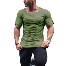 Load image into Gallery viewer, Men's Solid Color Slim Short Sleeve T-Shirt
