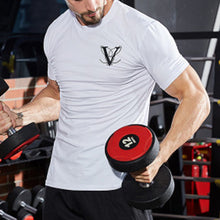Load image into Gallery viewer, Training Elastic Simple Round Neck Men's Tops
