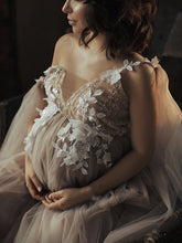 Load image into Gallery viewer, Maternity Dress Sexy Elegant Soft Yarn Lace Photo Dress
