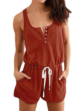Load image into Gallery viewer, Fashionable Short Sleeve Casual Tie Jumpsuit
