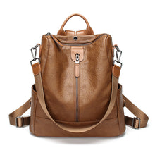 Load image into Gallery viewer, Casual Leather Large Capacity Backpack Handbag
