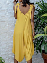 Load image into Gallery viewer, Women's V-Neck Loose Elastic Suspenders Jumpsuit
