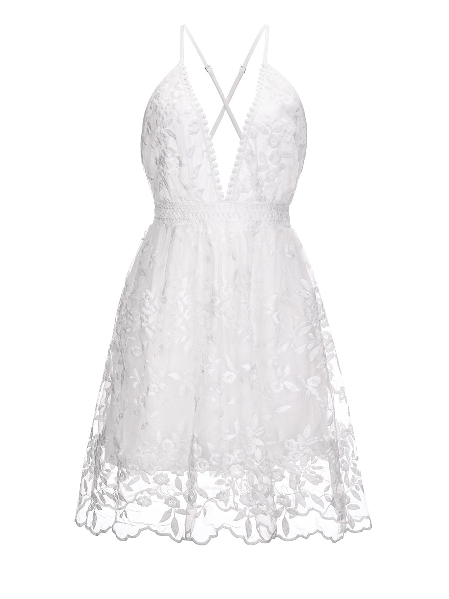 Maternity Sexy V-Neck Lace Halter Dress – xiancp6