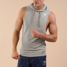Load image into Gallery viewer, Men's Cotton Sleeveless Hooded Sports Vest
