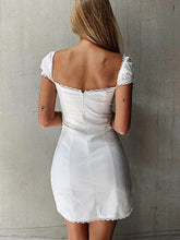 Load image into Gallery viewer, Sexy Square Collar Lace Backless Mini Dress
