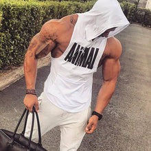 Load image into Gallery viewer, Letter Vest Cotton Hooded Men's Tops
