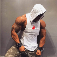 Load image into Gallery viewer, Men's Printed Sleeveless Hooded Sports Vest
