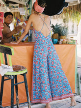 Load image into Gallery viewer, Women's Fashion Slim Printed Halter Jumpsuit
