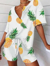 Load image into Gallery viewer, Women's Loose Pineapple Printed Casual Suit
