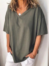 Load image into Gallery viewer, Casual Loose V-Neck Women's Tops
