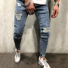 Load image into Gallery viewer, Men's Casual Slim Fit Hole Trousers Jeans
