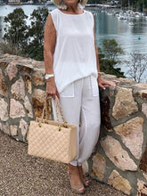 Load image into Gallery viewer, Cotton Linen Pockets Absorb Sweat Women's Suits
