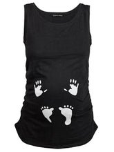 Load image into Gallery viewer, Maternity Cute Feet Printed Sleeveless Vest T-Shirt
