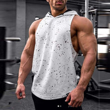 Load image into Gallery viewer, Printed Street Fitness Hooded Casual Fashion Vest Men
