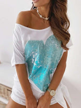 Load image into Gallery viewer, Crew Neck Printed Casual Top
