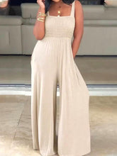 Load image into Gallery viewer, Women's Casual Square Collar Loose Sleeveless Jumpsuit
