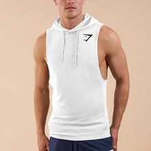 Load image into Gallery viewer, Men's Cotton Sleeveless Hooded Sports Vest
