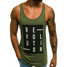 Load image into Gallery viewer, Letter Printed Round Neck Men's Tops

