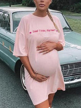 Load image into Gallery viewer, Maternity Solid Color T-Shirt Casual Dress
