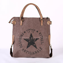 Load image into Gallery viewer, Washed Canvas Printed Five-pointed Star Series Shoulder Bag Diagonal Bag
