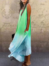 Load image into Gallery viewer, Tie-dye Gradient Irregular Hem Vest Dress
