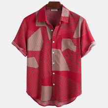 Load image into Gallery viewer, Casual Striped Short Sleeve Shirt
