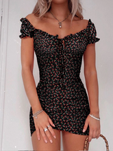Load image into Gallery viewer, Women's Sexy Floral Mini Bodycon Dress
