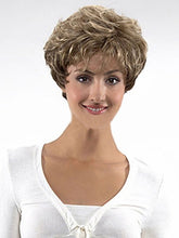Load image into Gallery viewer, Fashionable Wig Ladies Blond Fluffy Oblique Bangs Short Curly Hair
