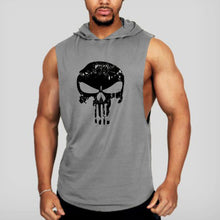 Load image into Gallery viewer, Men's Skull Stitching Hooded Sleeveless Sports Vest
