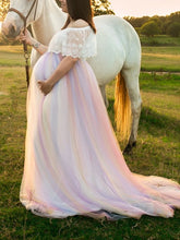 Load image into Gallery viewer, Maternity Sexy Chiffon Gauze Perspective Elegant Maxi Dress
