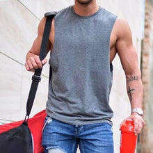 Load image into Gallery viewer, Round Neck Cotton Sweat-Absorbent Men's Tops
