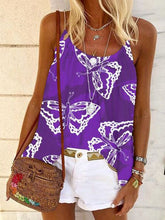 Load image into Gallery viewer, Butterfly Print Loose Camisole Top
