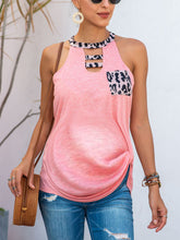 Load image into Gallery viewer, Leopard Stitching Vest Pocket Maternity Tops
