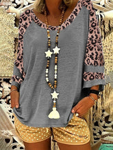Load image into Gallery viewer, Women's Leopard Print Short Sleeve T-Shirt
