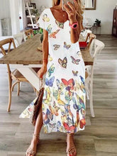 Load image into Gallery viewer, Round Neck Cotton Short Sleeve Women's Dress
