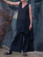 Load image into Gallery viewer, V-neck Sleeveless Casual Loose Suit

