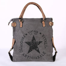 Load image into Gallery viewer, Washed Canvas Printed Five-pointed Star Series Shoulder Bag Diagonal Bag
