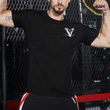 Load image into Gallery viewer, Training Elastic Simple Round Neck Men's Tops
