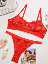 Load image into Gallery viewer, Tight Lace Sexy Two-Piece Suit Erotic Lingerie
