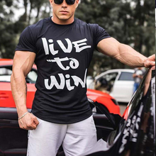 Load image into Gallery viewer, Men's Fashion Letter Printed Sports Short Sleeve T-Shirt
