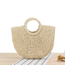 Load image into Gallery viewer, Simple Hand Bag Straw Weave Women's Bag
