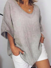 Load image into Gallery viewer, Solid Color Loose Casual Cotton And Linen Suit
