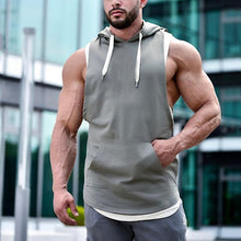 Load image into Gallery viewer, Hooded Running Fitness Loose Breathable Men's Tops
