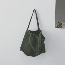 Load image into Gallery viewer, Lazy Wind Shoulder Literary Canvas Bag
