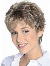 Load image into Gallery viewer, Silver Gray Short Roll Female Wig
